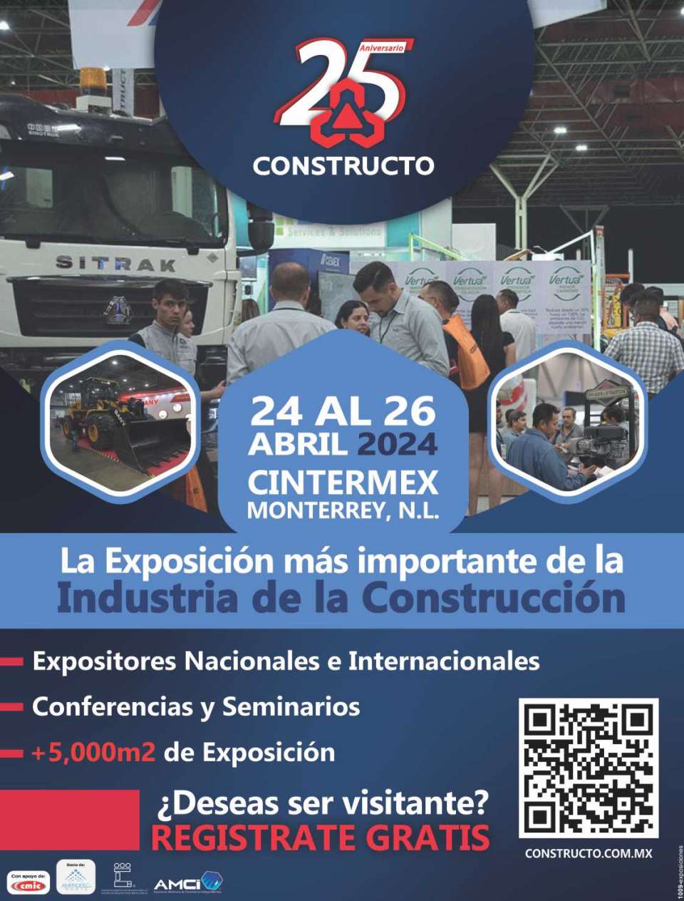 CONSTRUCTO International Exhibition of the Construction Industry. Cintermex Monterrey, 24 to 26 of April 2024.