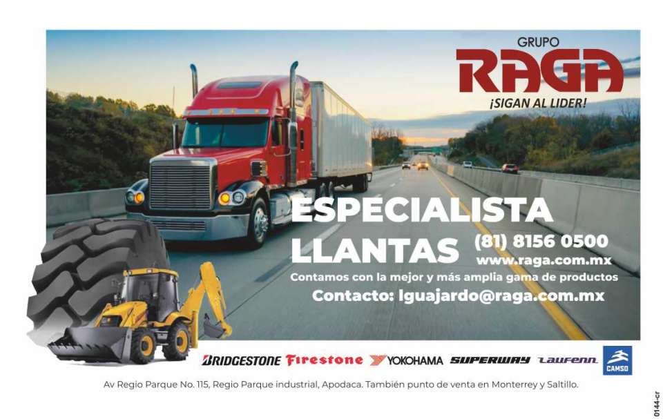 Especialistas en llantas agricolas, industriales, muevetierra, para mineria y tractocamiones. Bridgestone, Titan, Firestone, Goodyear, Camoplast-Solideal, Rodaco. Grupo Raga 