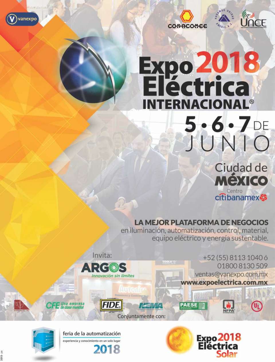 EXPO ELECTRICA INTERNACIONAL Ciudad de Mexico del 5 al 7 de Junio 2018 en Centro Banamex 