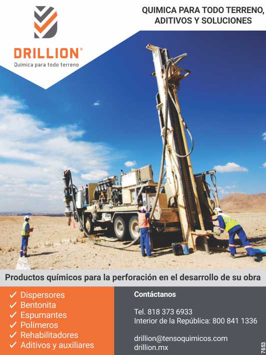 Productos quimicos para la perforacion en el desarrollo de su obra, dispersores, bentonita, espumantes, polimeros, rehabilitadores, aditivos