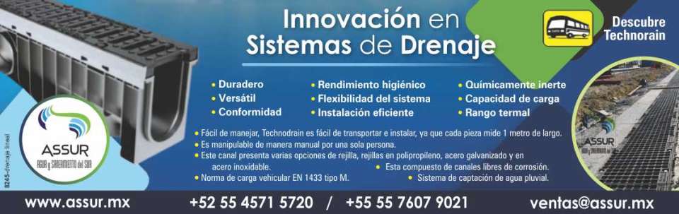 TECHNODRAIN DE ASSUR Rendimiento higienico, Conformidad, Flexibilidad del sistema, Instalacion eficiente, Duradero, Versatil, Capacidad de carga.