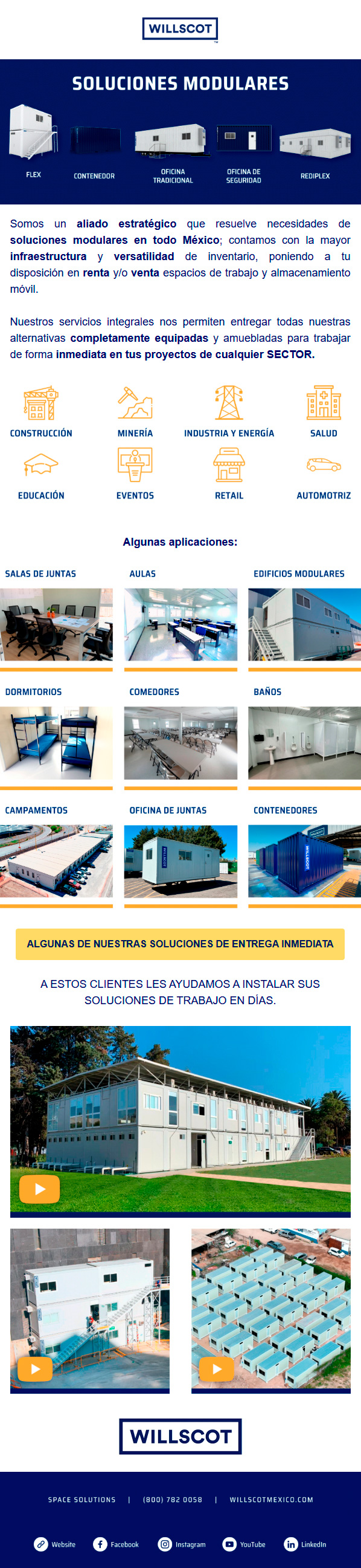 Renta y/o venta de oficinas y casetas moviles, espacios de trabajo, dormitorios, almacenes moviles, casetas de seguridad, etc. En todo Mexico completamente equipadas y amuebladas.
